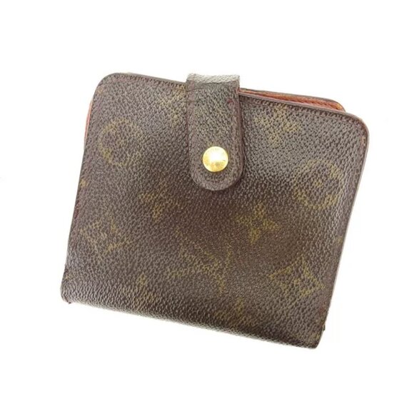 Louis Vuitton Wallet Purse Bifold Monogram Brown Woman Authentic - Picture 1 of 6